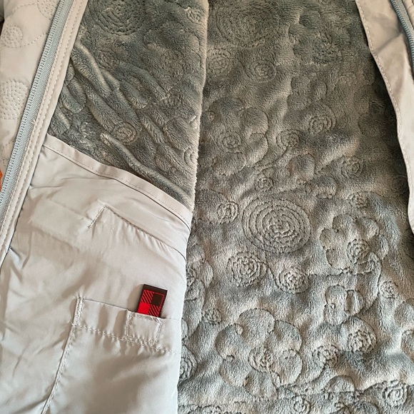 Woolrich Womens Large Wool Lined Nylon Barn Shacket Chore Rain Jacket Teal - Picture 2 of 5